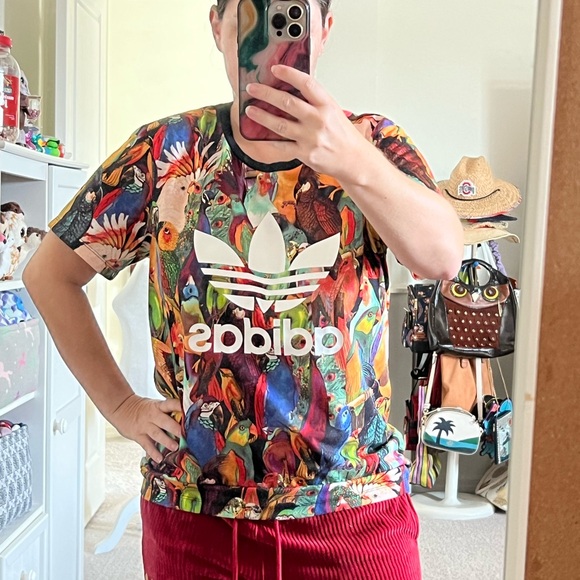 NWOT Adidas Passaredo Parrot Print Shirt Small / Medium - Picture 9 of 9